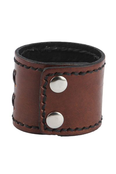 Casual Retro Fashion Geniune Leather Brown Wrist Band – Jon's Imports Inc
