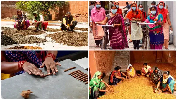 Dhoop making by rural women 