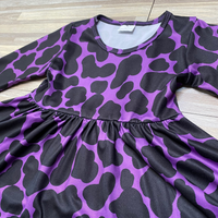 Purple Cowhide Twirly Dress-Sparkledots-sparkledots