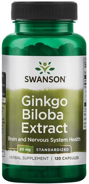 Omzet Wolkenkrabber Theoretisch Swanson Ginkgo Biloba Extract 24% 60mg 120 Capsules – SupplementsDepot