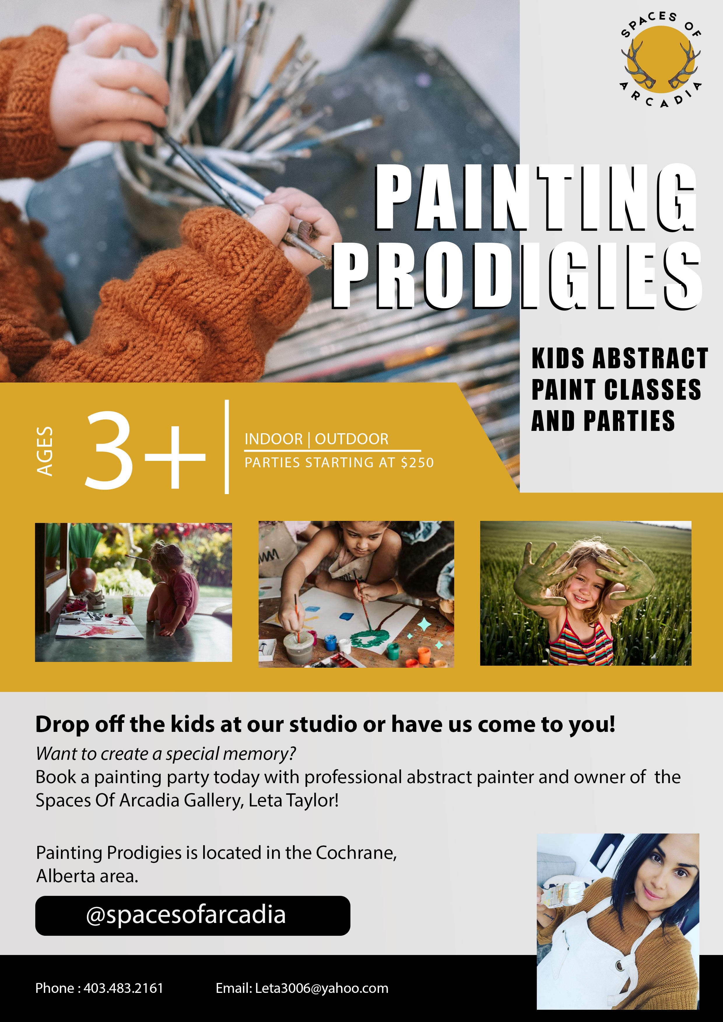 Painting Prodgies Art Class Poster