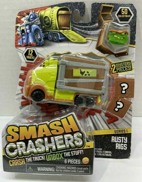 Smash Crashers Swill Bill Crash and UNbox The Stuff Truck+2 Crate+3  Collectibles
