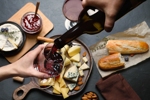 Französisches Paradoxon - Käse und Rotwein