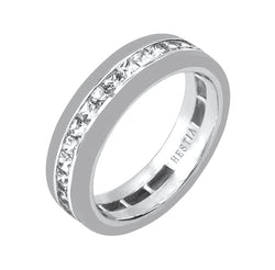 Selena Grey Ceramic Sapphire Eternity Ring