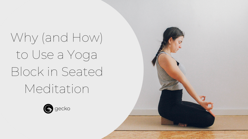 seated meditation on cork yoga block