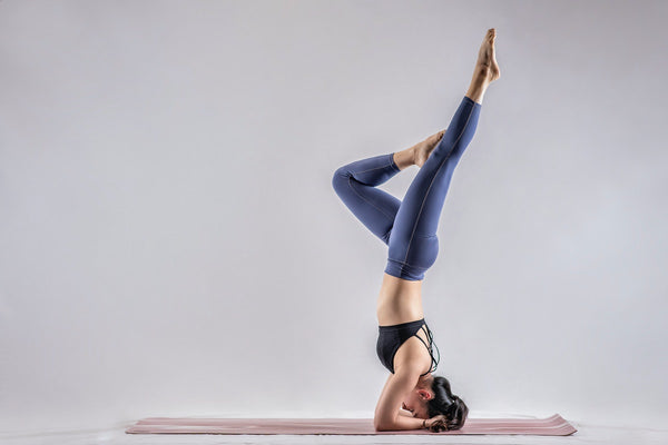 yoga practice headstand