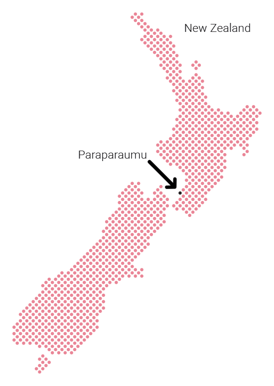 Location in Waikanae, New Zealand