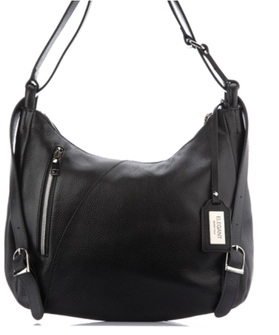 Serenade Vivian Elegant Leather Convertible Bag/Backpack Black | Buy ...