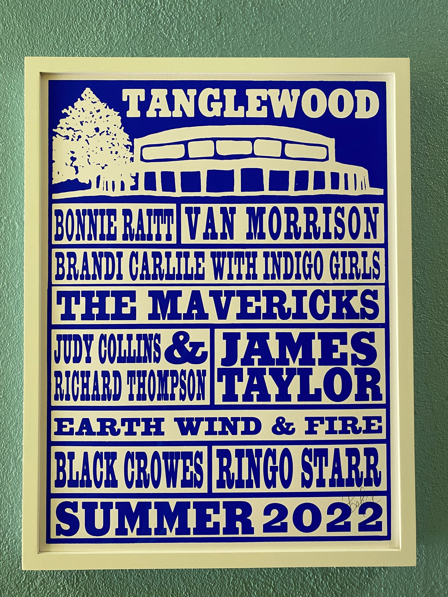 POSTER 'Tanglewood' Popular Artists 2022 HappyPlaceBerkshires