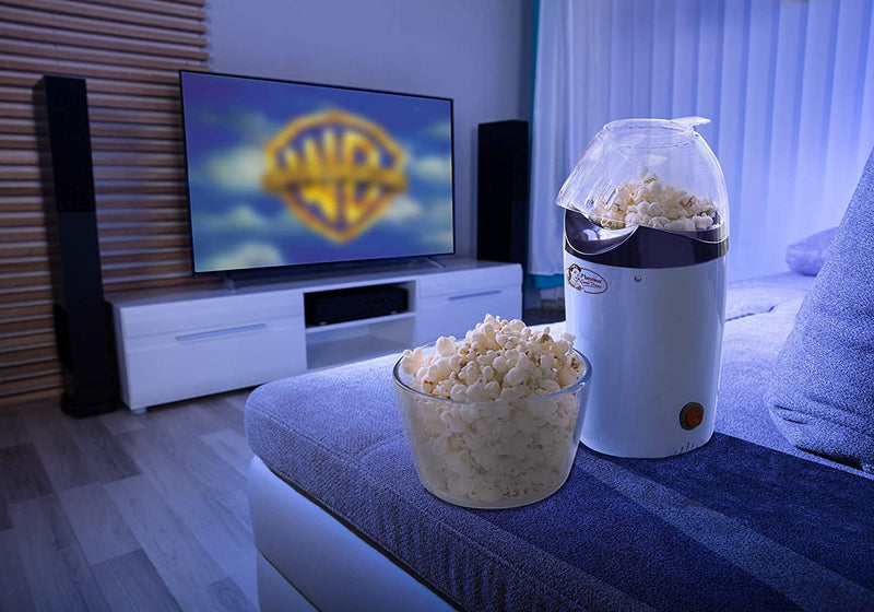 Popcornmaschine 1200W 26,8 x 14,8 cm aluminiumblau - UNIQUE