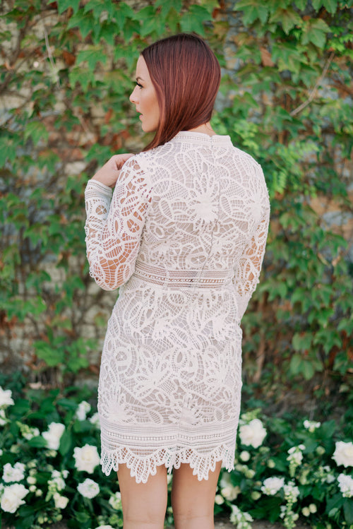 Emma - White Lace Dress – The Little Bride Dress Company