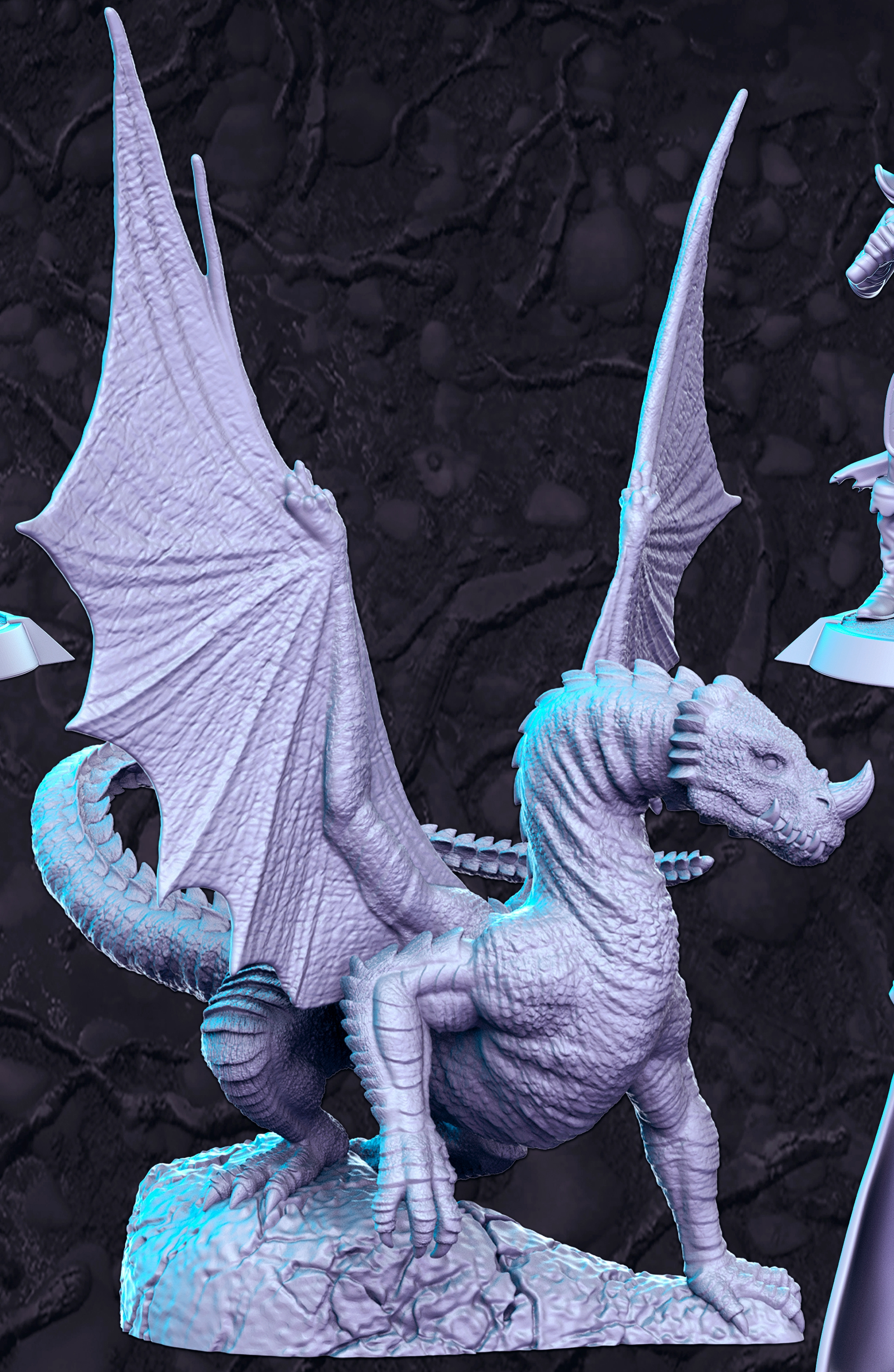 Young Green Dragon of the Forest - 28mm or 32mm Miniatures RN Estudio Mini Western RPG Vol 5