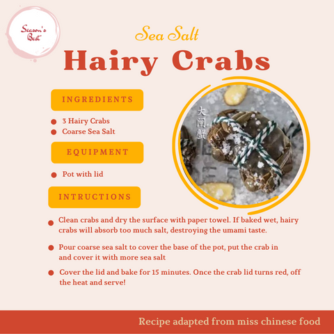 Sea salt hairy crab recipe
