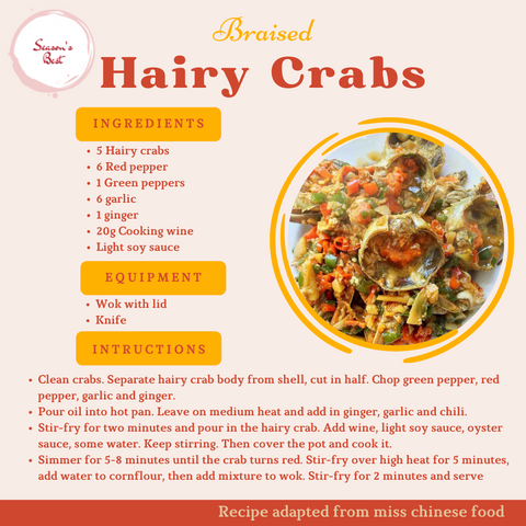 braised hairy crab recipe