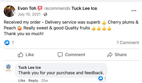 Tuck Lee ice delivery review