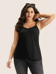 Cotton Plain Adjustable Straps Cami Top