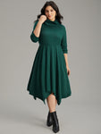 Pocketed Turtleneck Dress by Bloomchic Limited