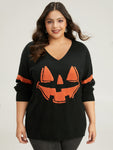 Anti pilling Halloween Graphic Pullover