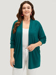 Supersoft Essentials Plain Open Front Elastic Cuffs Cardigan