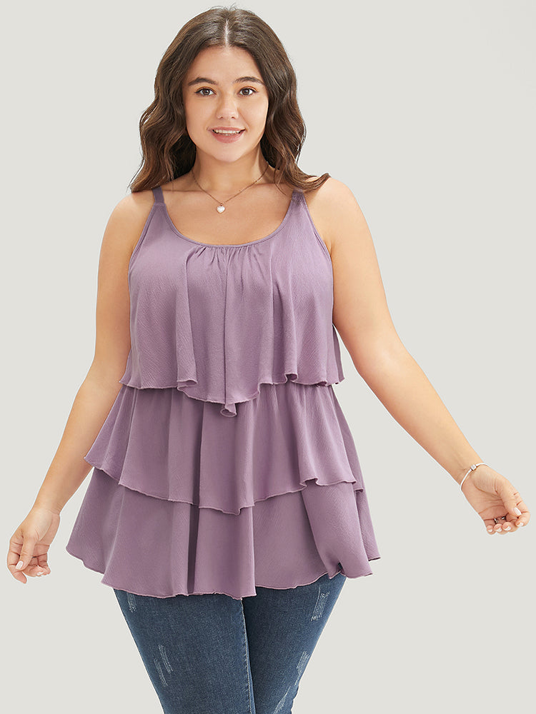 

Plus Size Women Dailywear Plain Sleeveless Sleeveless Spaghetti Strap Elegance Tank Tops Camis BloomChic, Lilac