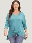 Supersoft Essentials Bowknot Front Split Side Pullover