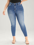 Skinny Very Stretchy High Rise Medium Wash Jeans
