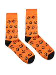 1 Pair Halloween Pumpkin Contrast Socks