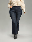 Flare Leg Pocket Dark Wash Jeans