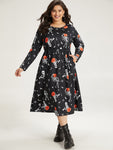 General Print Pocketed Dress by Bloomchic Limited