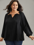 Static free Chain Detail Cut Out Raglan Sleeve Blouse