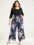 Belted Floral Print Jumpsuit