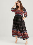 Pocketed Flutter Sleeves Midi Dress