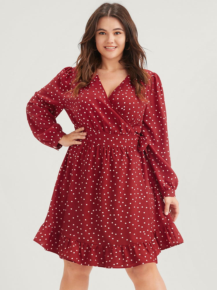 BloomChic Dresses Polka Dot Ruffles Regular Dresses