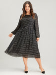 Flutter Sleeves Round Neck Mesh Dress by Bloomchic Limited