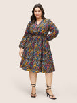 Floral Print Pocketed Dress by Bloomchic Limited