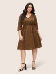 Pocketed Leopard Print Dress by Bloomchic Limited
