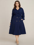 Belted Pocketed Dress by Bloomchic Limited