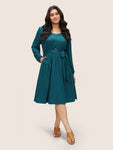 Supersoft Essentials Plain Belted Button Detail Dress