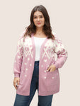Supersoft Essentials Heart Two Tone Pocket Cardigan