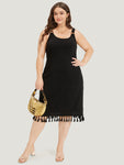 Frill Trim Spaghetti Strap Dress