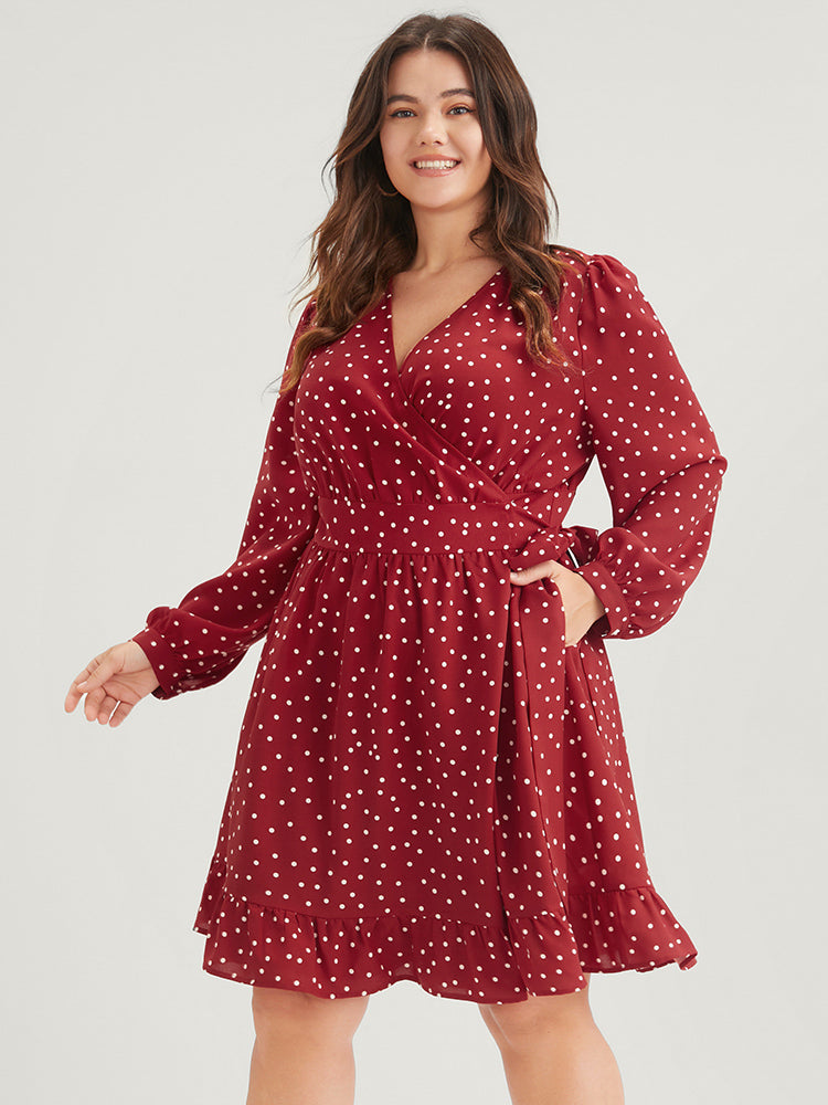 BloomChic Dresses Polka Dot Ruffles Regular Dresses