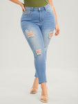 Skinny Very Stretchy High Rise Light Wash Sculpt Waist Jeans