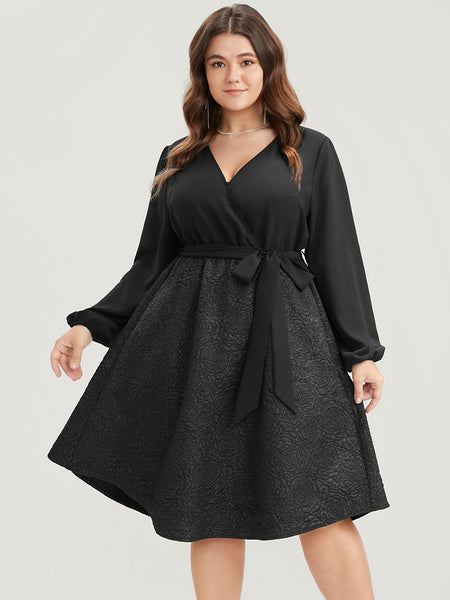Wrap Belted Pocketed Dress