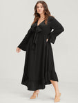 Bell Sleeves Pocketed Dress
