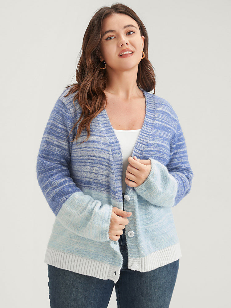 

Ombre Super Soft Plush Knit Button Front Heather Cardigan BloomChic, Multicolor