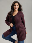 Cable Knit Button Through Cardigan