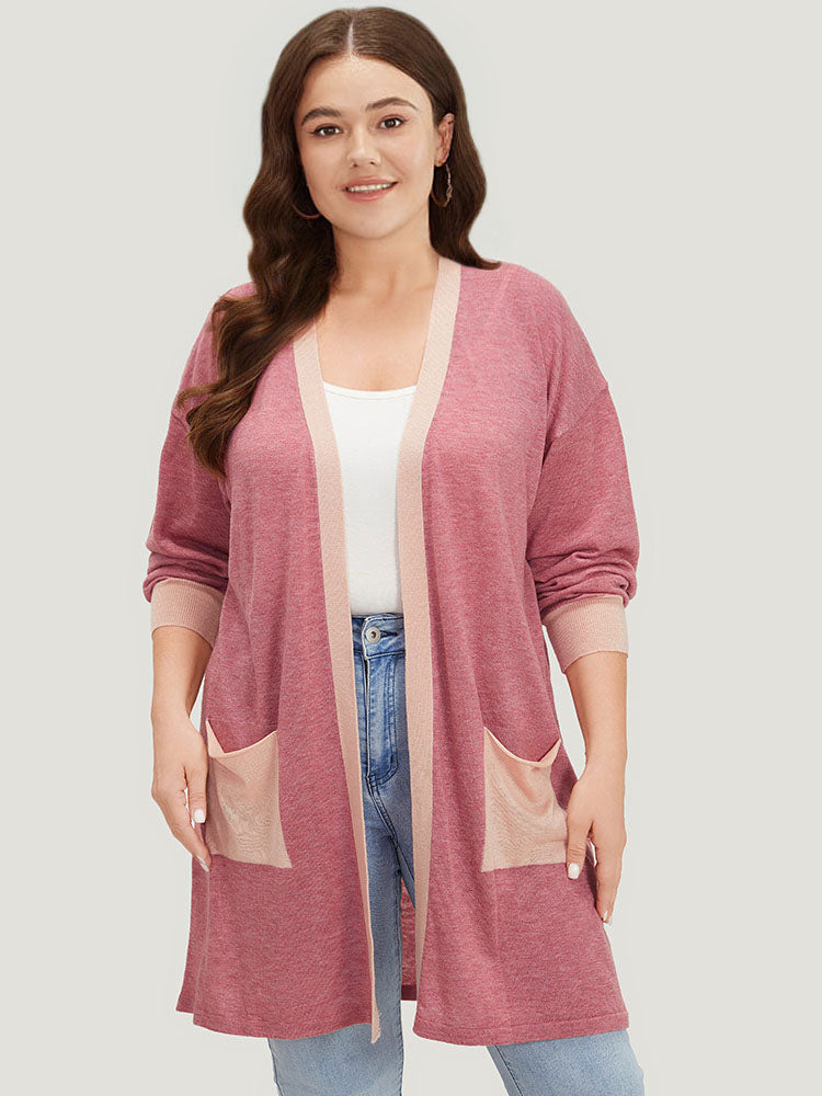 

Supersoft Essentials Two Tone Pocket Tunic Cardigan BloomChic, Russet