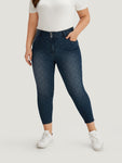 Polka Dot High Rise Very Stretchy Jeans