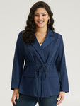 Anti wrinkle Button Up Drawstring Pocket Blazer