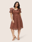 Tiered Mesh Lace Dress by Bloomchic Limited